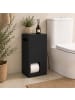 relaxdays Toilettenpapier Aufbewahrung in Schwarz - (B)25 x (H)50 x (T)14 cm
