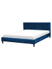 Beliani Doppelbett FITOU in Blau/Braun - (W) 170 x (H) 87 x (L) 214 cm