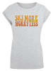 F4NT4STIC T-Shirt Ski More Worry Less in grau meliert