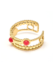 Luxenter Ring Fatin mit 18 Karat  verstellbar Gold-Fatin pink