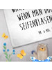 Mr. & Mrs. Panda Gästehandtuch Bär Seifenblasen mit Spruch in Weiß