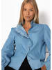 SASSYCLASSY Denim Bluse mit Rüschen in Blau