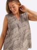 sheego Blusentop in dunkeltaupe-beige-bedruckt