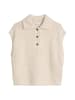 Marc O'Polo Ärmelloser Polo-Pullover loose in Grey Silk