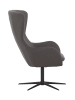 SalesFever Relaxsessel drehbar und modern mit Textilstoff in Dunkelgrau