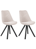 Beliani 2er-Set Esszimmerstuhl HEDLEY in Beige/Schwarz