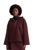 Marc O'Polo DENIM Zip-Hoodie loose in Dark Maroon