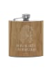 Mr. & Mrs. Panda Hip Flask Giraffe Kind mit Spruch in Braun