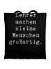 Mr. & Mrs. Panda Tragetasche Lehrer Großartig mit Spruch in Schwarz