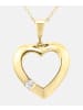 Vanlere Halskette mit Anhänger aus 375 Gelbgold mit Zirkonia Herz-Design