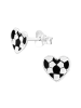 schmuck23 Silber-Ohrringe 925 Fussball 0,7 cm x 0,8 cm