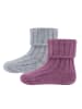 ewers 2er-Set Socken Thermo in grau pink