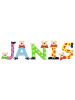 Playshoes Deko-Buchstaben "JANIS" in bunt