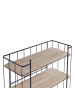 Beliani Servierwagen GABBS in Schwarz/Braun - (W) 70 x (H) 81 x (L) 29 cm