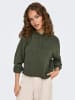 JACQUELINE de YONG Strickpullover Weich Kapuze Langarm Tiefe Schultern in Grün