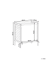 Beliani Wäschekorb CARACHI in Braun/Weiß - (W) 54 x (H) 59 x (L) 35 cm