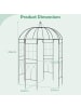 COSTWAY Rosenbogen Gartenpavillon Metall 203x203x296 cm in Schwarz