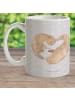 Mr. & Mrs. Panda Kindertasse Otter Herz ohne Spruch in Grau Pastell