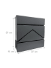 relaxdays Briefkasten in Anthrazit - (B)37 x (H)37 x (T)11 cm