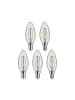 paulmann LED 5er Pack Kerze 470lm 2700K klar E14 230V F