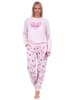 NORMANN Schlafanzug Bündchen Herz - 72427 in rosa