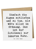 Mr. & Mrs. Panda Glückwunschkarte Spruch Innere Ruhe mit Spruch in Weiß