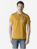 KOROSHI Henley-shirt baumwolle druck-emb nautisch in gelb