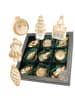 Krebs Glas Lauscha 9er-Set: Baumschmuck-Glasornament in Gold