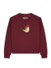 wat? Apparel Sweatshirt Vogel in Weinrot