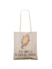 Mr. & Mrs. Panda Tote Bag Otter Umarmen mit Spruch in Grau Pastell