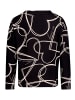 Betty Barclay Sweatshirt mit Rippenstruktur in Schwarz/Weiß