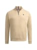 U.S. Polo Assn. U.S. POLO ASSN. Herren Pullover Half Zip P017 in Hellbeige-Navy