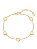 Glanzstücke München Armband Herz aus Edelstahl in gelbgold