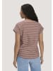 Hessnatur Hessnatur Light Slub Streifen T-Shirt Relaxed aus reiner Bio-Baumwolle in rosé