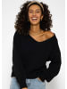 SASSYCLASSY Oversize Strick-Pullover in schwarz