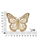 Mauro Ferretti 3D-Dekorpaneel aus goldenem Metall, Schmetterling, 43 x 2 x 35 cm