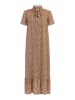 faina Damen Midikleid Aus Chiffon in Kamel Weiss