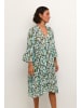 Kaffe Kleid KAhera A-shape in Blue/Green Abstract Flower