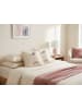 Beliani 2er-Set Dekokissen WATTLE in Beige/Grau/Rosa