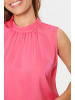 SAINT TROPEZ Ärmellose Bluse AileenSZ Gerade Passform in Fandango Pink