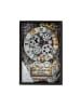 GILDE Wanduhr "Steampunk" in Schwarz/ Silber/ Champagner - H. 40,5 cm - B. 27,5 cm