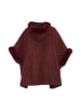 fraully Poncho in Weinrot