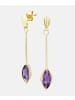 Vanlere Ohrhänger aus 375 Gelbgold mit Amethyst