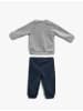 KOTON 2tlg. Outfit: Langarm T-Shirt/Hose in Marineblau