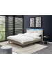 Beliani Doppelbett mit LED BEAULIEU in Beige/Schwarz - (W) 168 x (H) 103 x (L) 218 cm