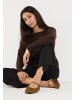 More & More weiter Oversize-Pullover, Fledermausärmel in brown