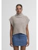 Noisy may Noisy may NMMARL S/L ROLL NECK KNIT VEST DD in light grey melange