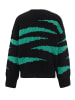 myMo Damen Sweater in SCHWARZ GRÜN
