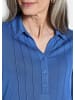 GOLDNER Elegantes Blusenshirt mit Biesen in royalblau