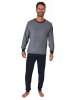 NORMANN langarm Frottee Schlafanzug Pyjama Bündchen - 82404 in blau
